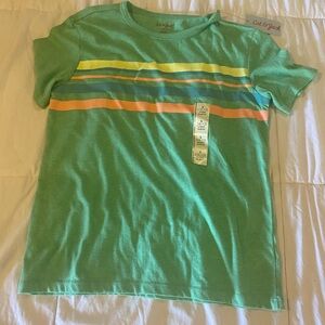 Cat & Jack Green Striped Kids T-Shirt